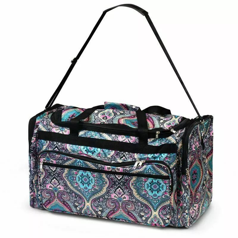 Blue Bohemian Rhapsody Paisley Duffel Bag – Large Travel, Dance & Gym Carry - On - Style For You