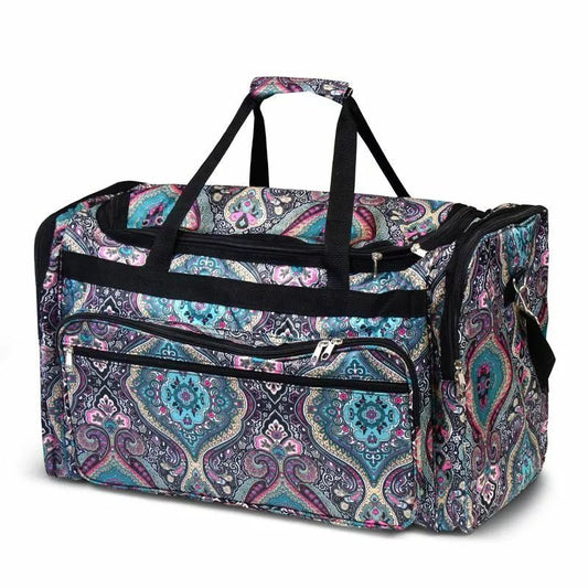 Blue Bohemian Rhapsody Paisley Duffel Bag – Large Travel, Dance & Gym Carry - On - Style For You