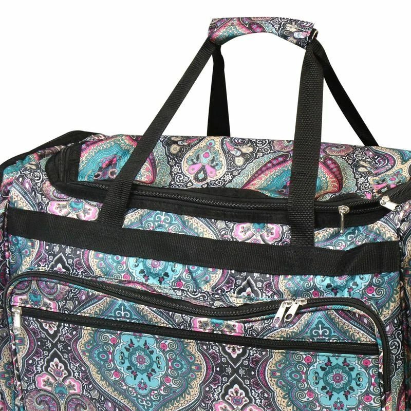 Blue Bohemian Rhapsody Paisley Duffel Bag – Large Travel, Dance & Gym Carry - On - Style For You