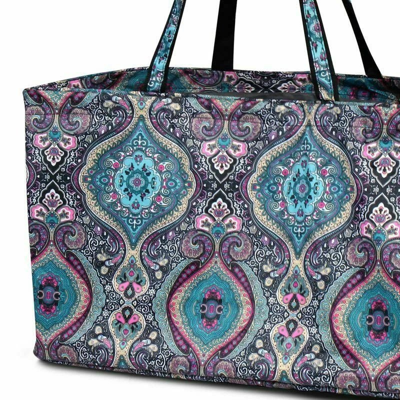 Blue Bohemian Rhapsody Paisley Large Ultimate Utility Tailgate Tote Bag XL All Purpose - Style For You