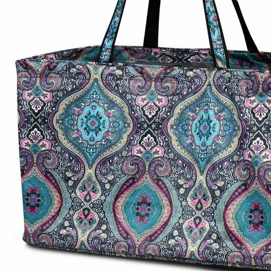 Blue Bohemian Rhapsody Paisley Large Ultimate Utility Tailgate Tote Bag XL All Purpose - Style For You