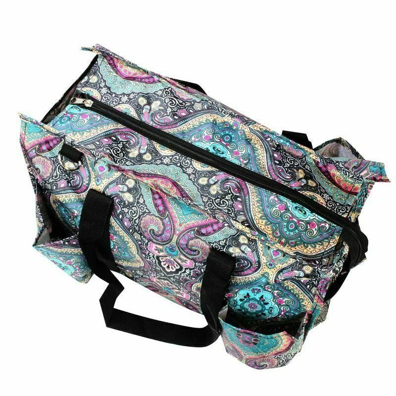 Blue Bohemian Rhapsody Paisley Utility Tote – Zip - Top 7 - Pocket Organizer - Style For You