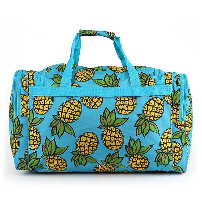 Blue Tropical Pineapple Large Duffel Bag – Tropical Travel, Gym & Weekend Carry - On - Style For You