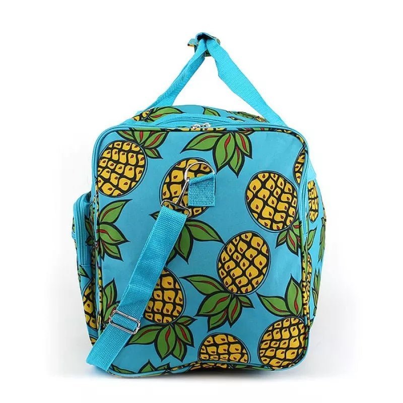 Blue Tropical Pineapple Large Duffel Bag – Tropical Travel, Gym & Weekend Carry - On - Style For You
