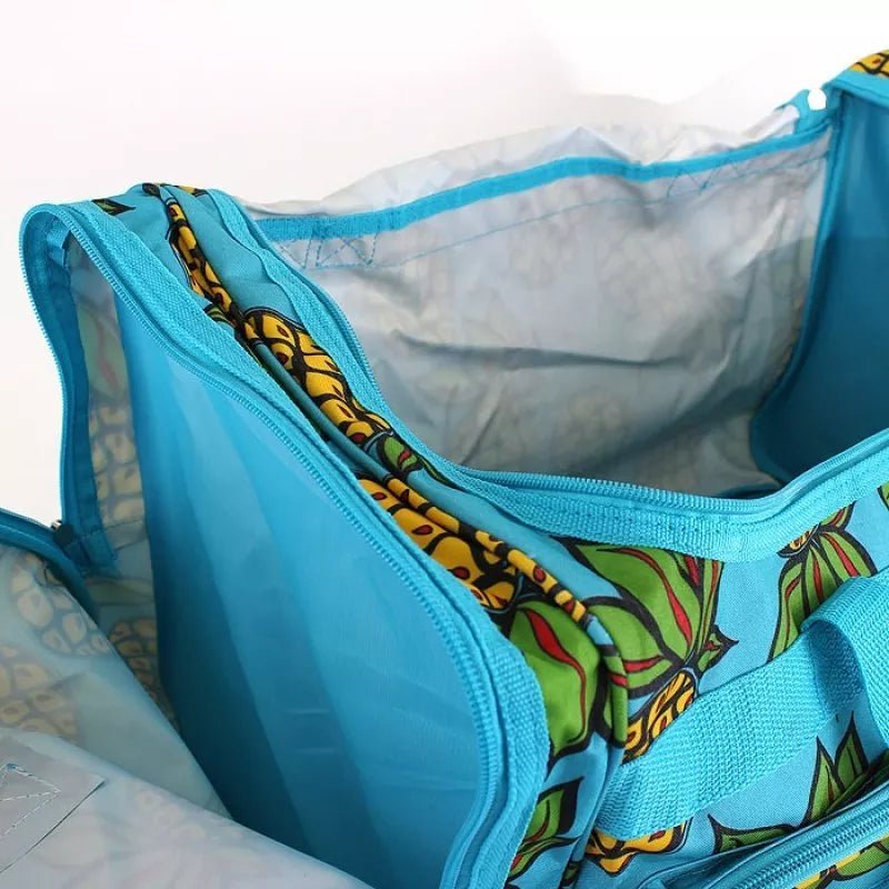Blue Tropical Pineapple Large Duffel Bag – Tropical Travel, Gym & Weekend Carry - On - Style For You