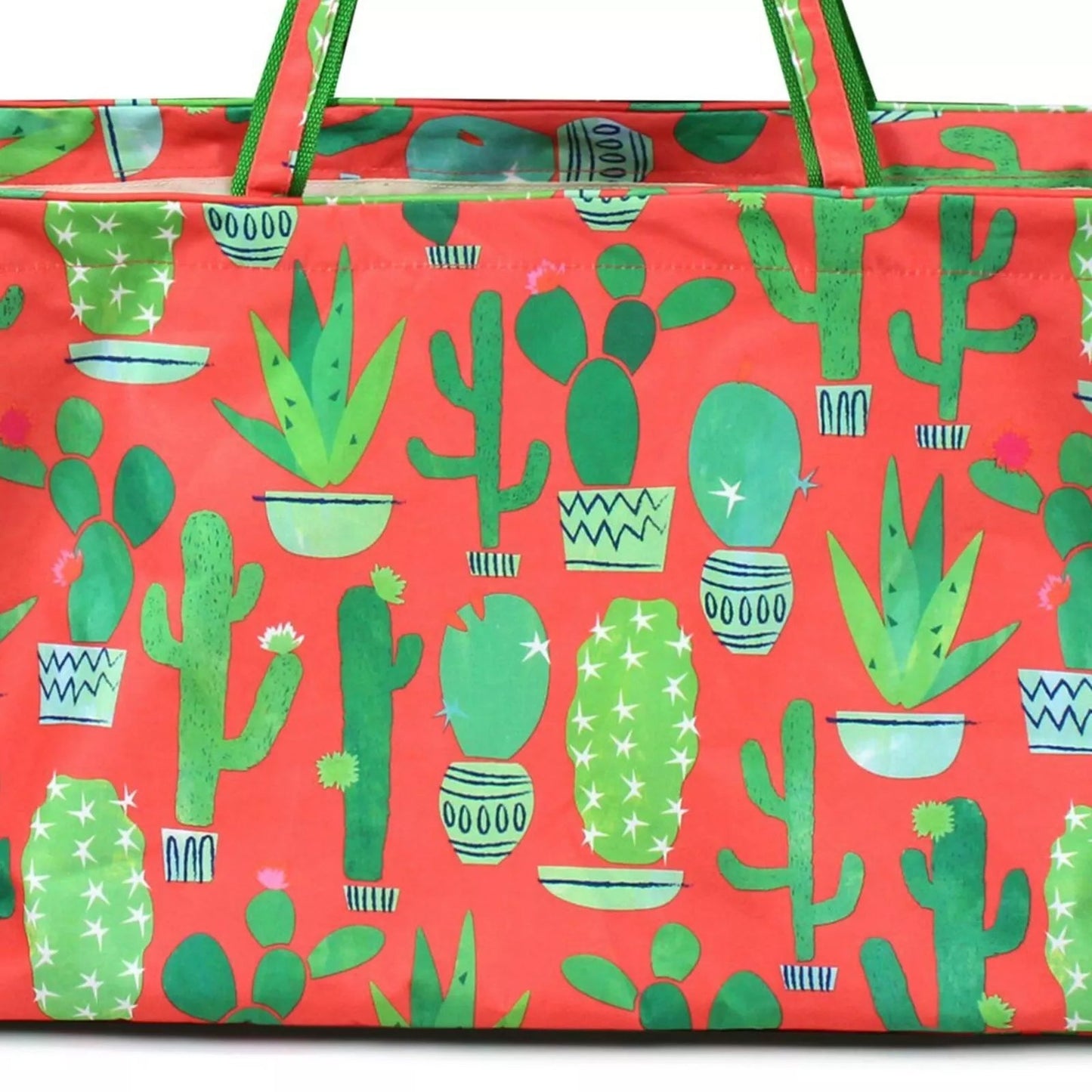 Coral Cactus Succulent Plant Large Ultimate Utility Tailgate Tote Bag XL All Purpose - Style For You