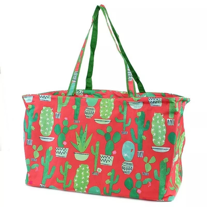 Coral Cactus Succulent Plant Large Ultimate Utility Tailgate Tote Bag XL All Purpose - Style For You