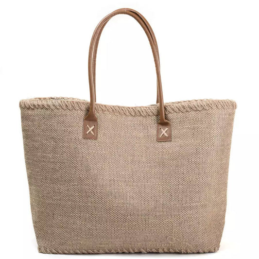 Large Brown Boho Jute Tote – Lightweight Burlap Shoulder Bag - Style For You