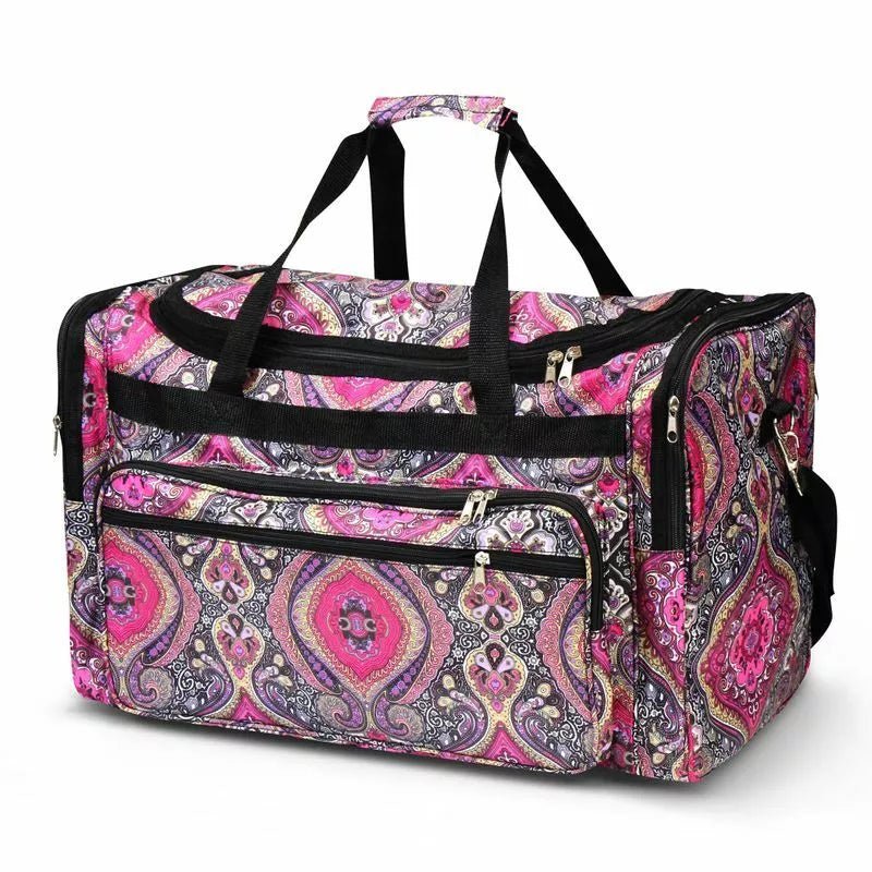 Purple Bohemian Rhapsody Paisley Large Duffel Bag – Travel, Dance & Gym Carry - On - Style For You