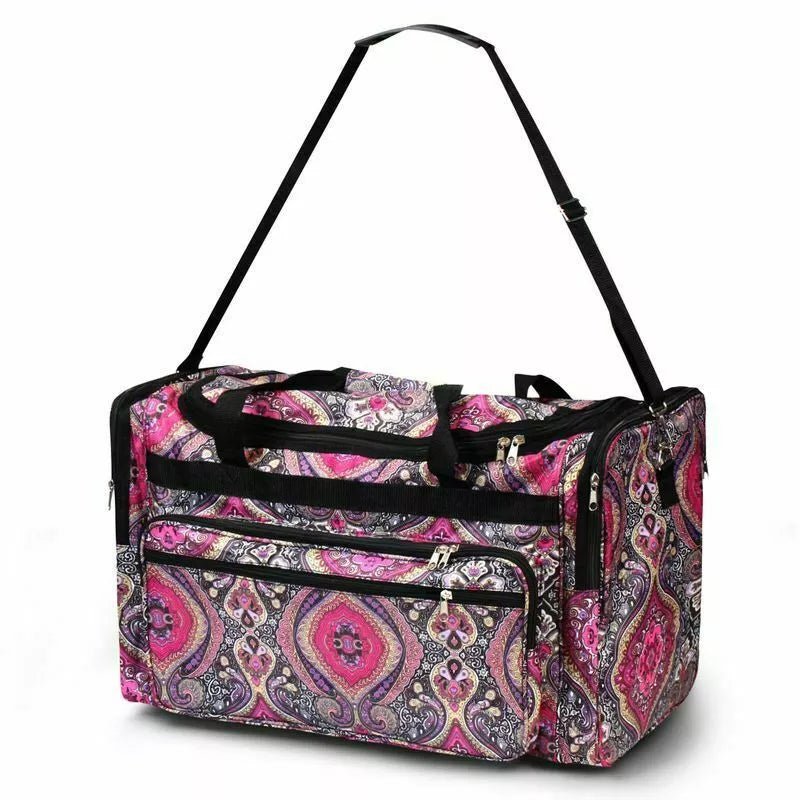 Purple Bohemian Rhapsody Paisley Large Duffel Bag – Travel, Dance & Gym Carry - On - Style For You