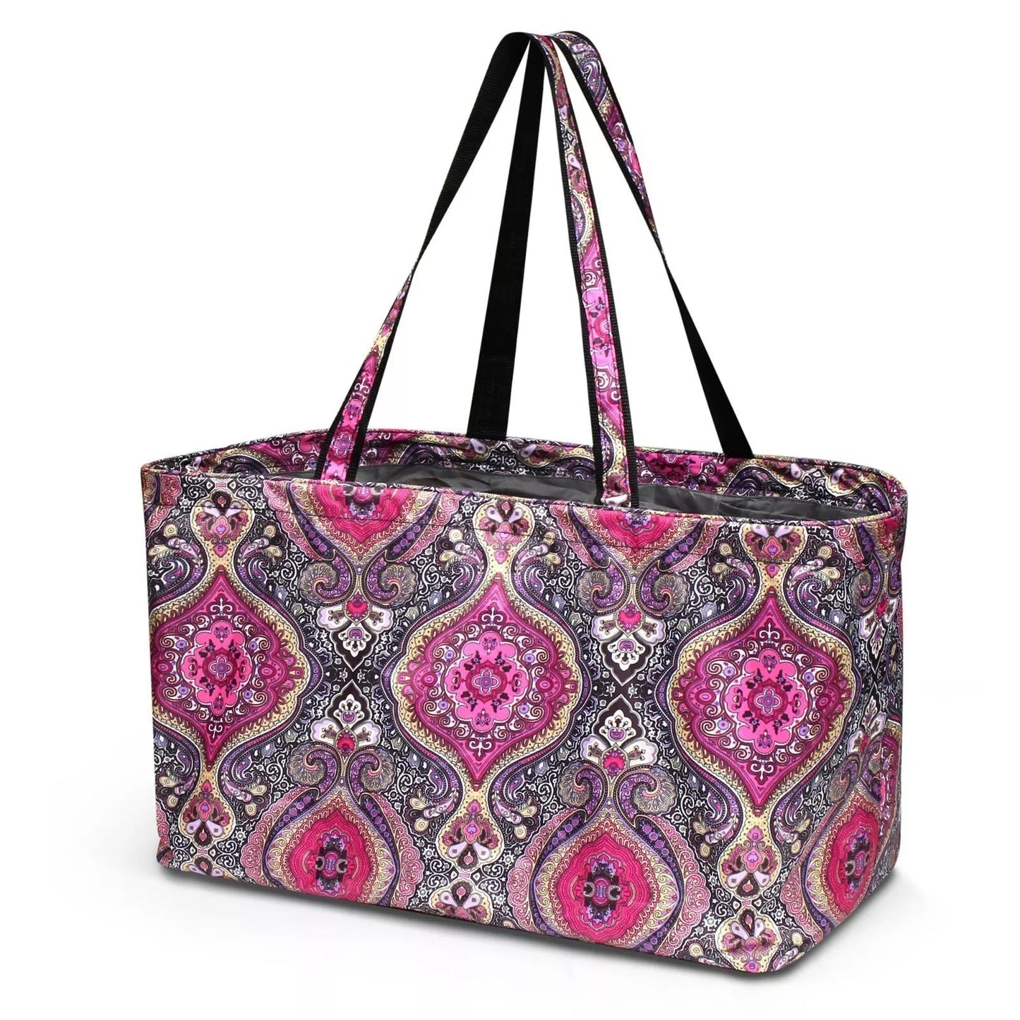 Purple Bohemian Rhapsody Paisley Large Ultimate Utility Tailgate Tote Bag XL All Purpose - Style For You