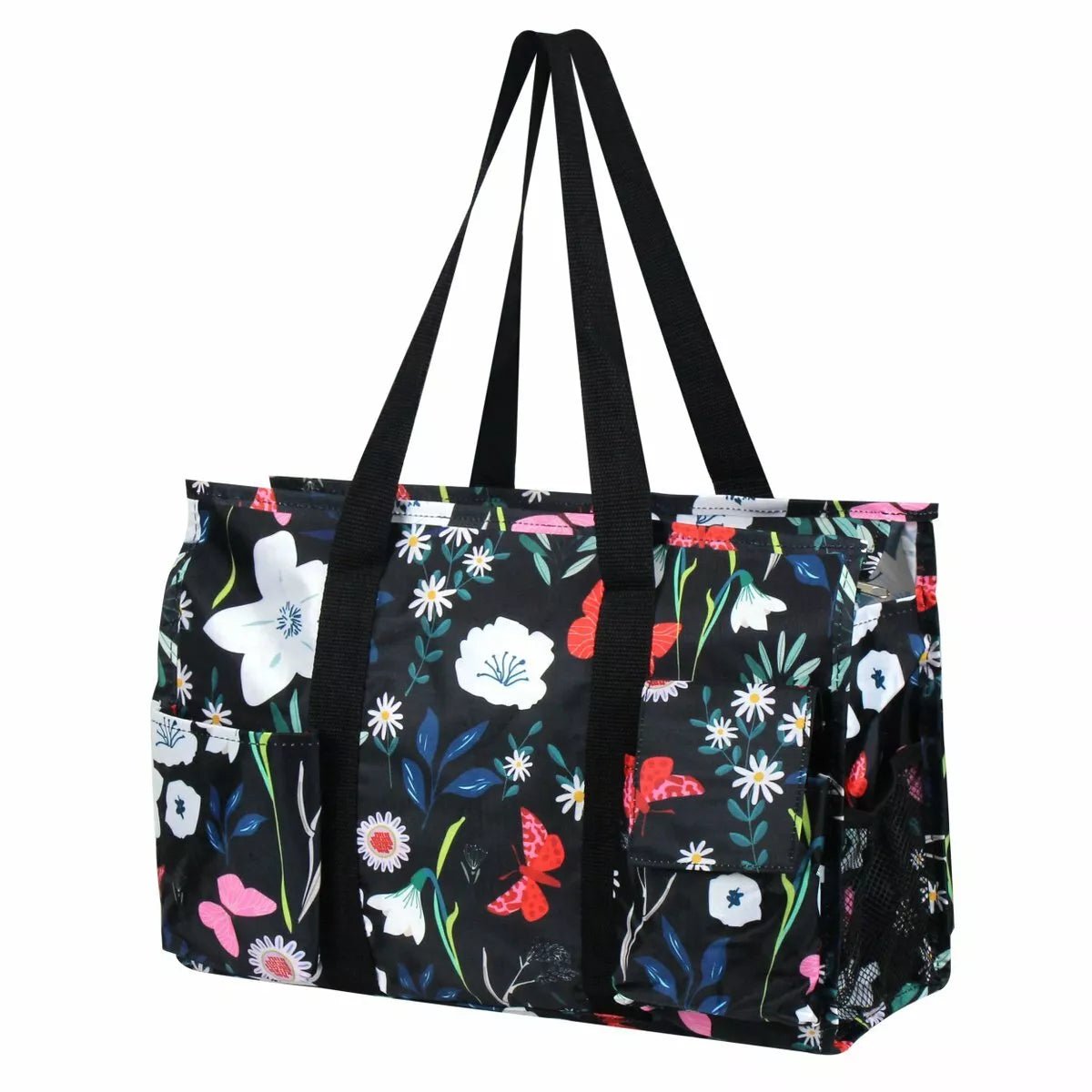 Utility Tote Bag Beach - Zip Top Organizing Diaper Bag - 7 Pocket Tote Organizer - Style For You