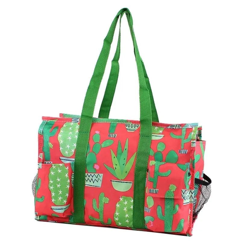 Utility Tote Bag Beach - Zip Top Organizing Diaper Bag - 7 Pocket Tote Organizer - Style For You