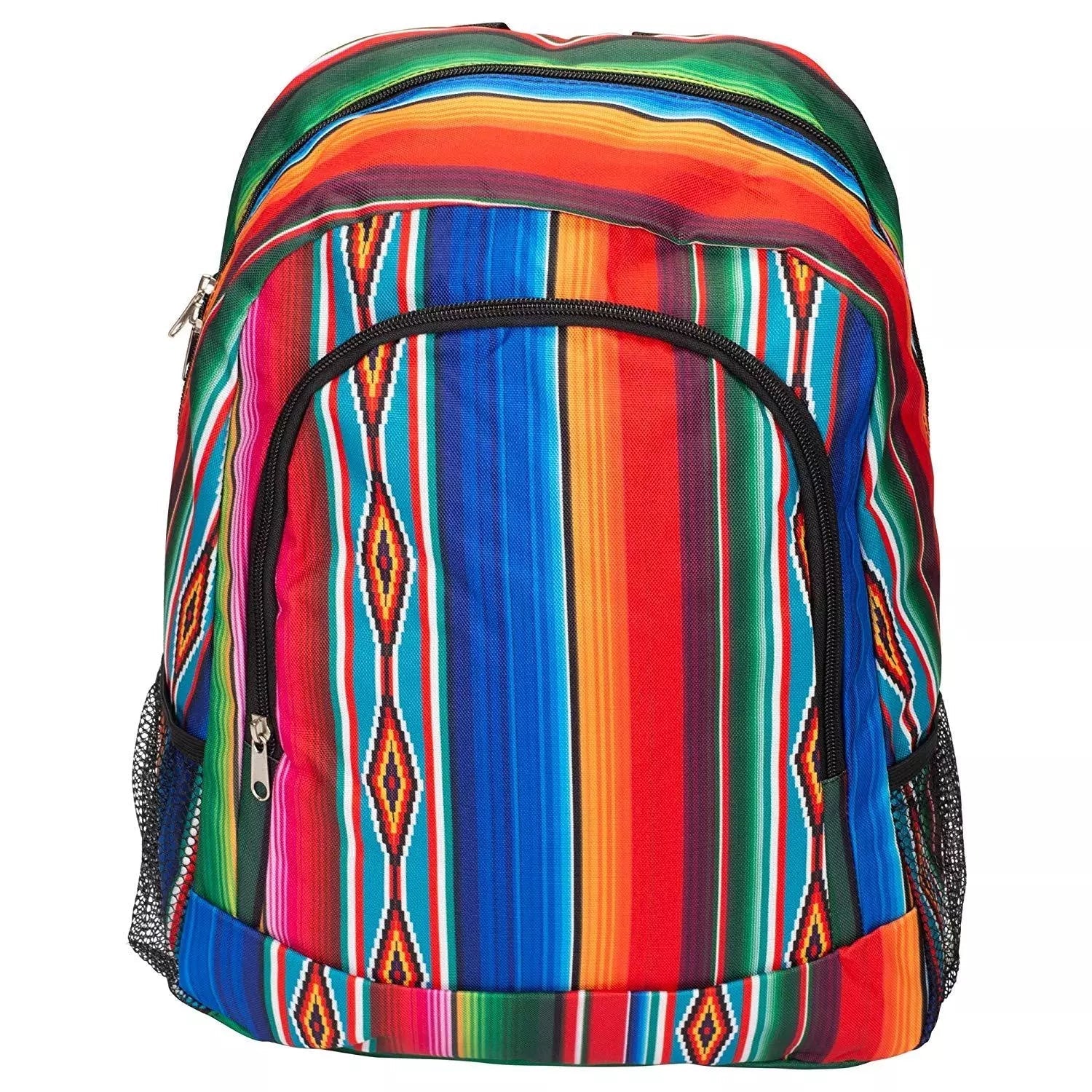 Southwest Serape Large Backpack School & Travel Adjustable Shoulder Strap Bag - Style For You