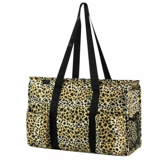 Utility Tote Bag Beach - Zip Top Organizing Diaper Bag - 7 Pocket Tote Organizer - Style For You